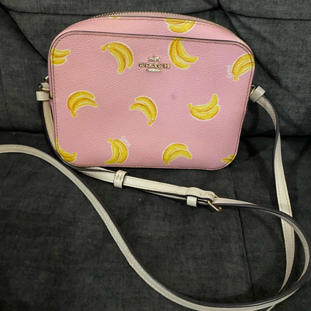 COACH Camera Bag in Banana Print - Picture 1 of 7
